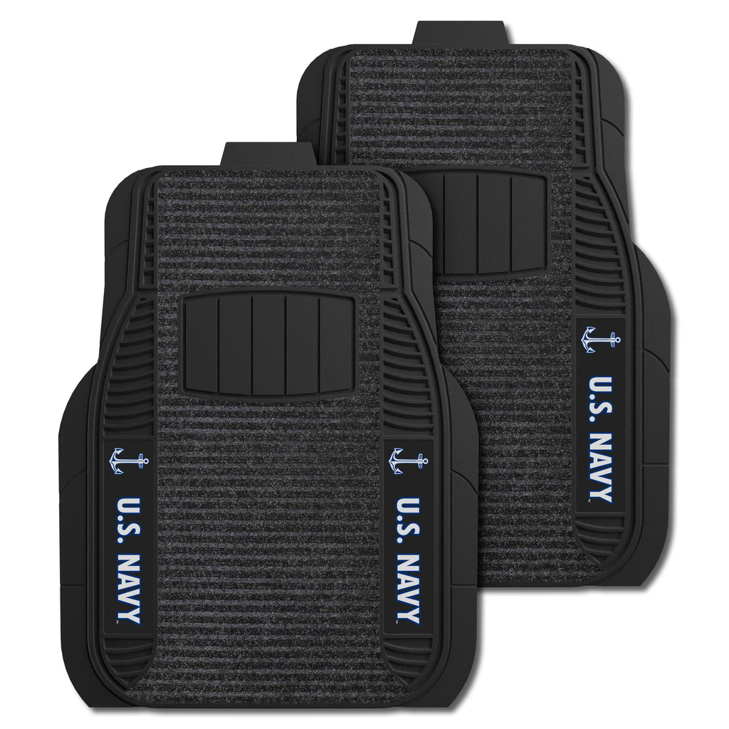 Fanmats - U.S. Navy 2-pc Deluxe Car Mat Set 21''x27''