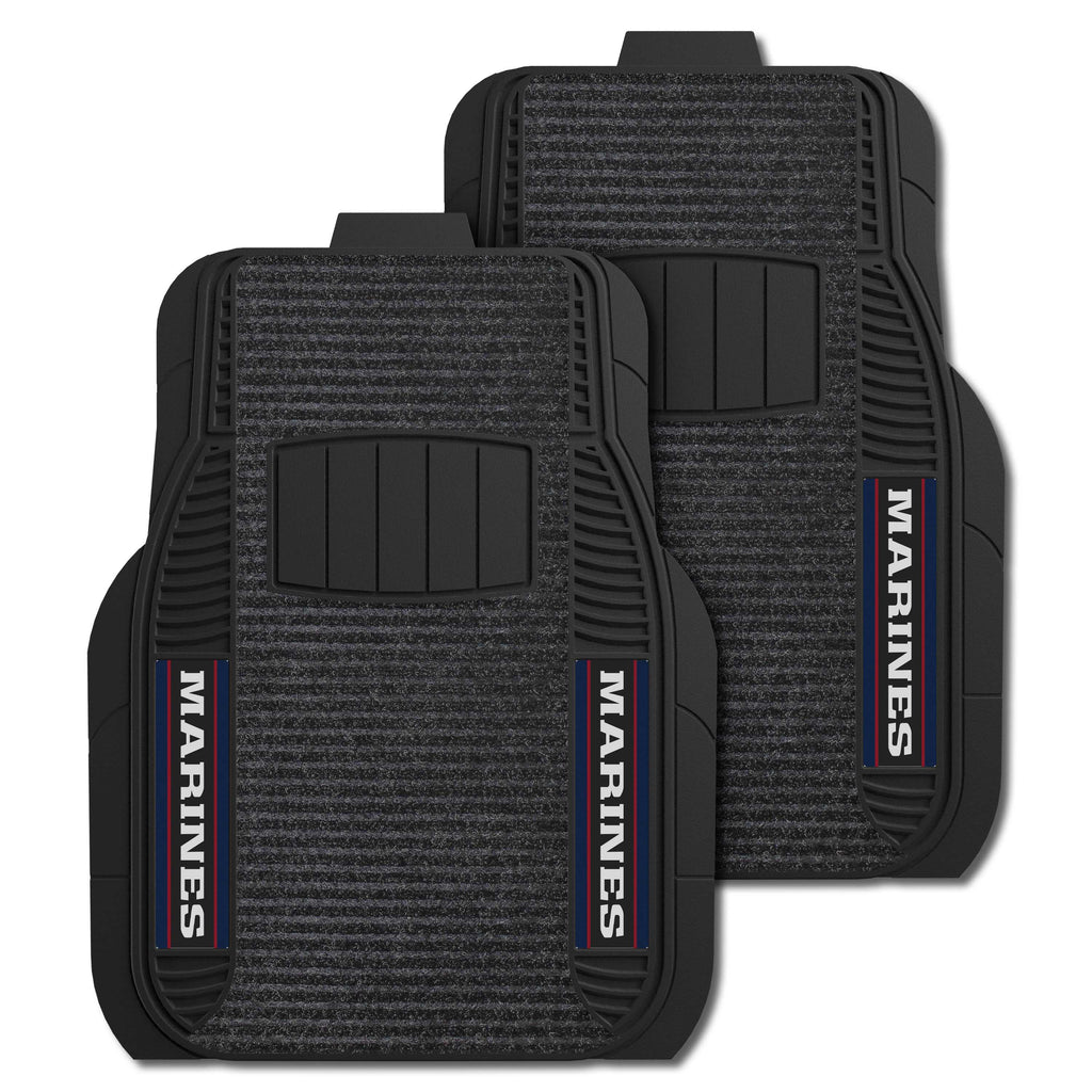 Fanmats - U.S. Marines 2-pc Deluxe Car Mat Set 21''x27''