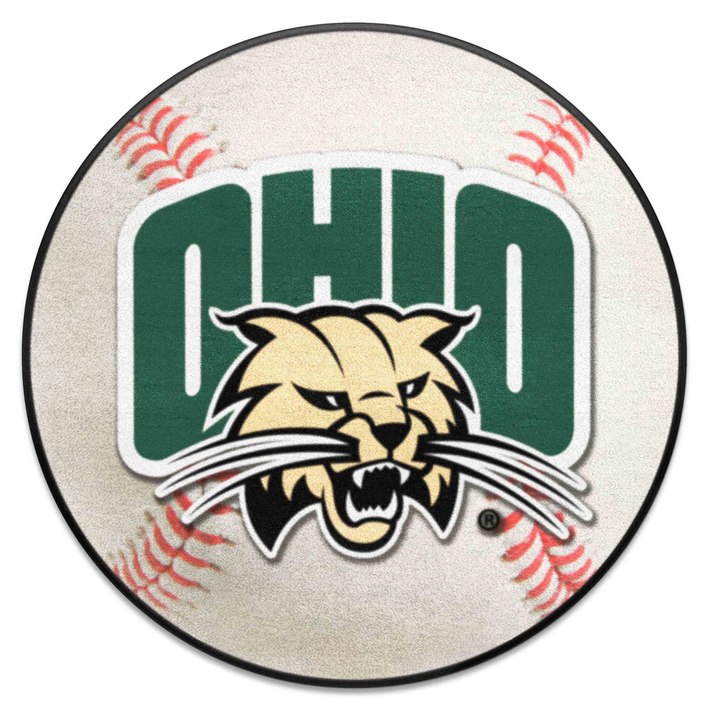 Fanmats - Ohio University Baseball Mat 27'' diameter