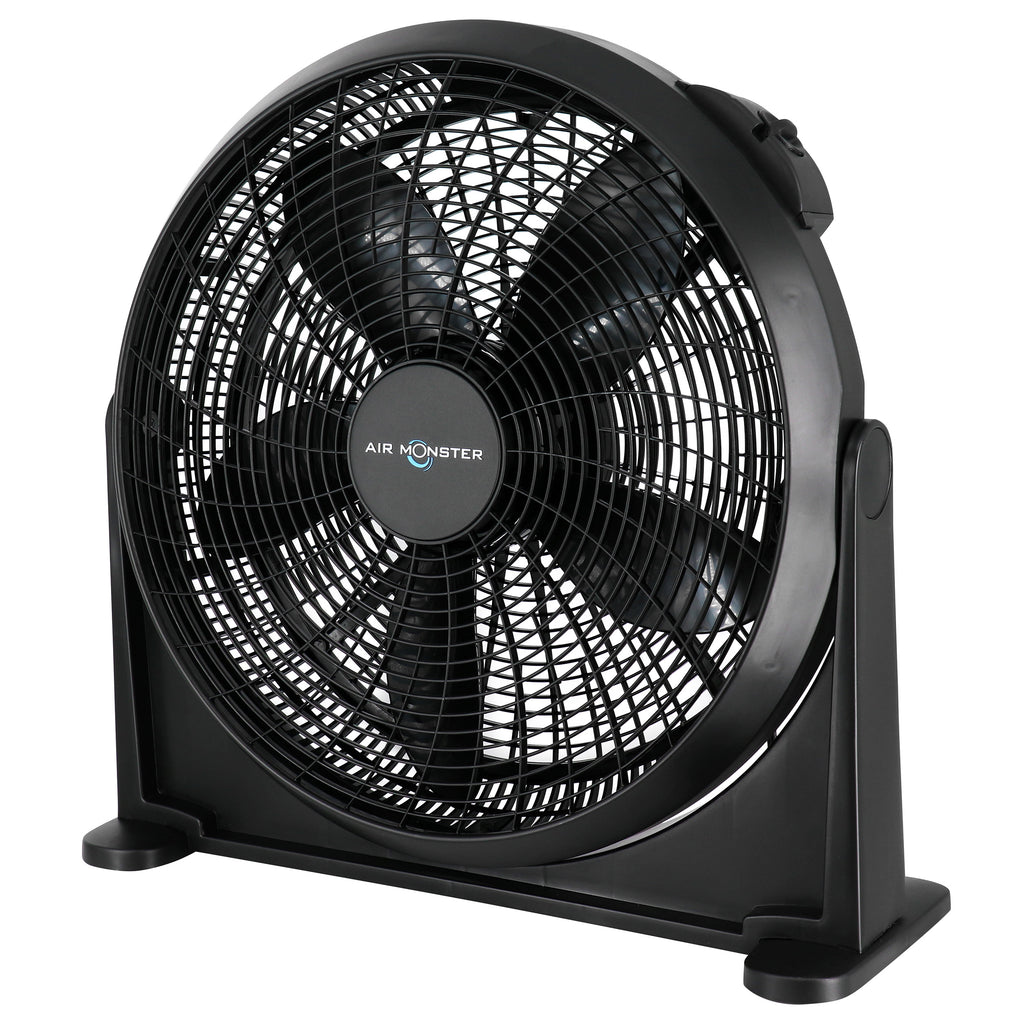 Air Monster  20 Inch Air Circulator Wall Mountable 3 Speed Fan in Black