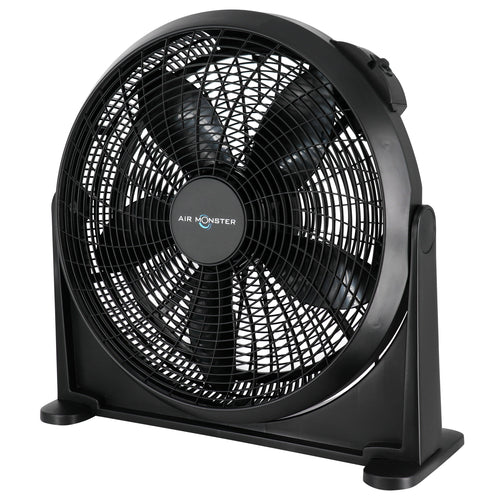 Air Monster  20 Inch Air Circulator Wall Mountable 3 Speed Fan in Black