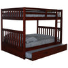 Full over Full Bunk Bed with Twin Sized Trundle - American Furniture Classics