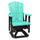 Fan Back Swivel Glider in Aruba and Black - American Furniture Classics