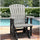 Fan Back Glider Made in the USA- Light Gray, Black - American Furniture Classics