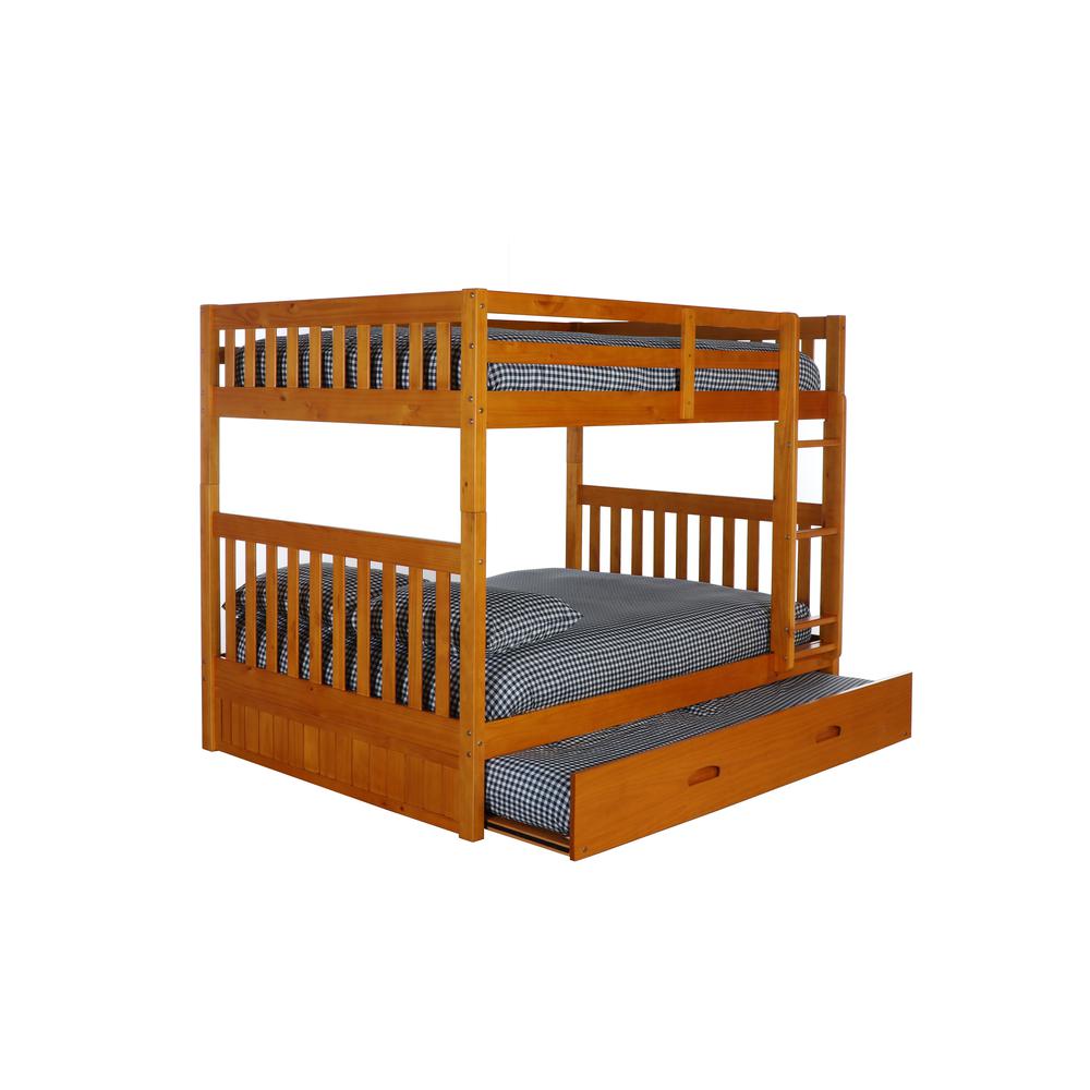 Full over Full Bunk Bed with Twin Sized Trundle - American Furniture Classics