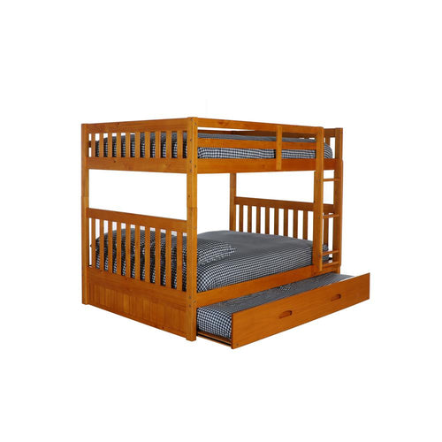 Full over Full Bunk Bed with Twin Sized Trundle - American Furniture Classics