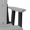 Double Glider with Center Table in Light Gray and Black - American Furniture Classics