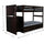 Mission Staircase Twin over Twin Bunk Bed with Seven Drawers - American Furniture Classics