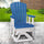 Fan Back Swivel Glider in Blue and White - American Furniture Classics
