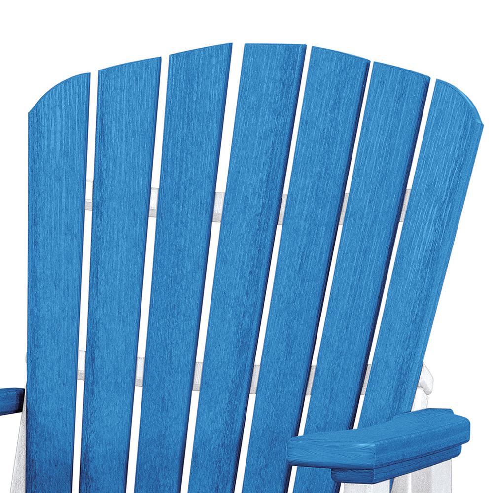 Fan Back Balcony Glider Made in the USA- Blue, White - American Furniture Classics
