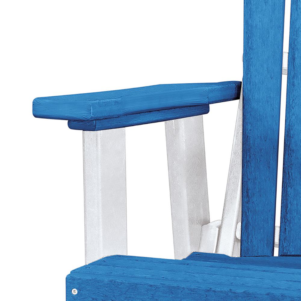 Fan Back Glider Made in the USA- Blue, White - American Furniture Classics