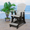 Fan Back Balcony Glider Made in the USA- Light Gray, Black - American Furniture Classics
