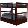 Full over Full Bunk Bed with Three Drawers - American Furniture Classics