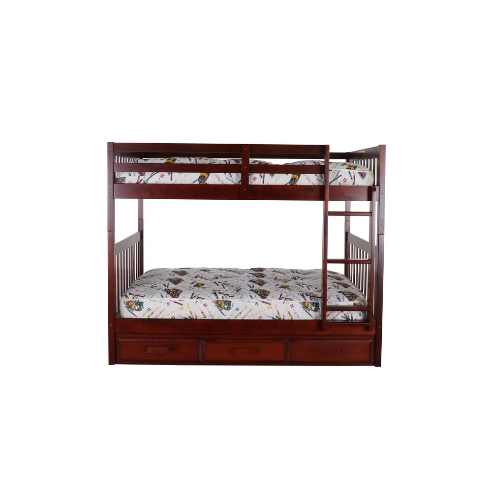 Full over Full Bunk Bed with Three Drawers - American Furniture Classics