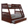 Mission Twin over Full Bunk Bed with Roll Out Twin Trundle Bed - American Furniture Classics