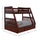 Mission Twin over Full Bunk Bed with Three Drawers - American Furniture Classics