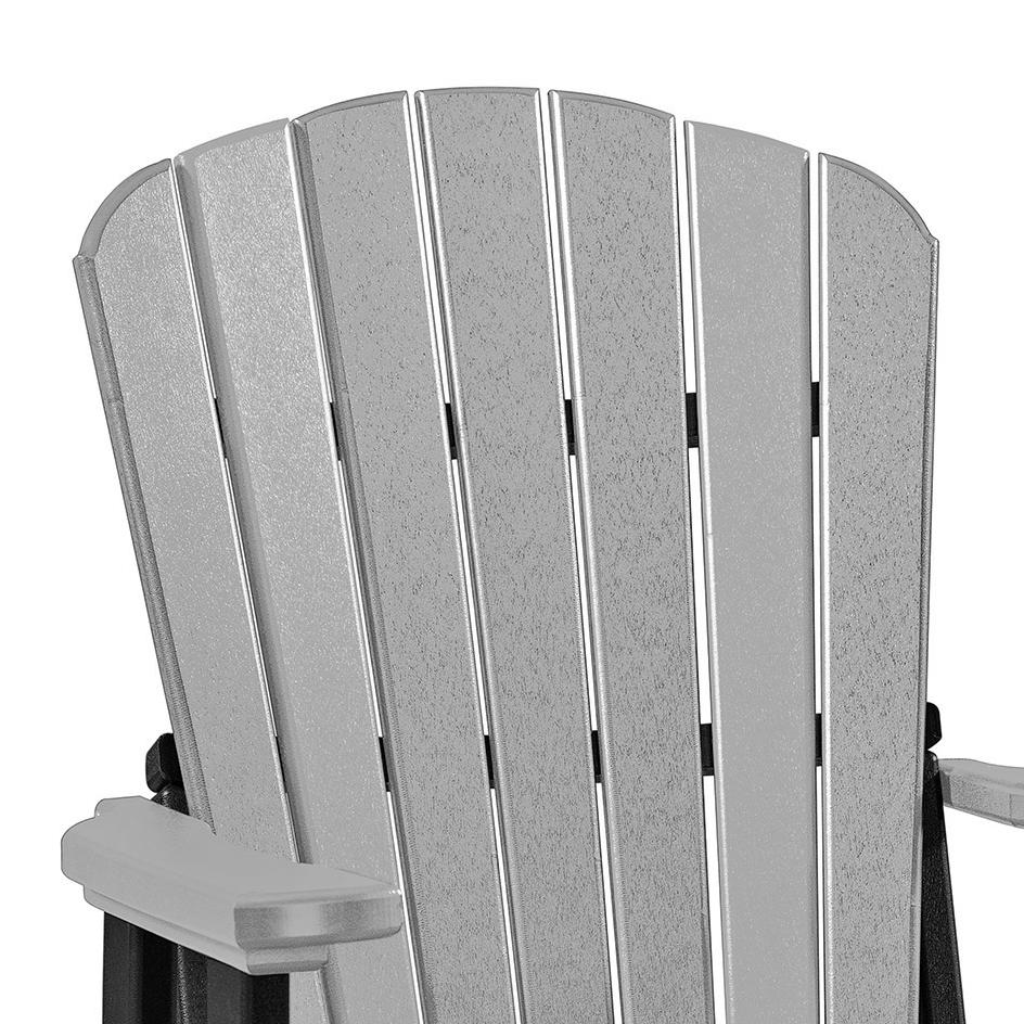 Double Glider with Center Table in Light Gray and Black - American Furniture Classics