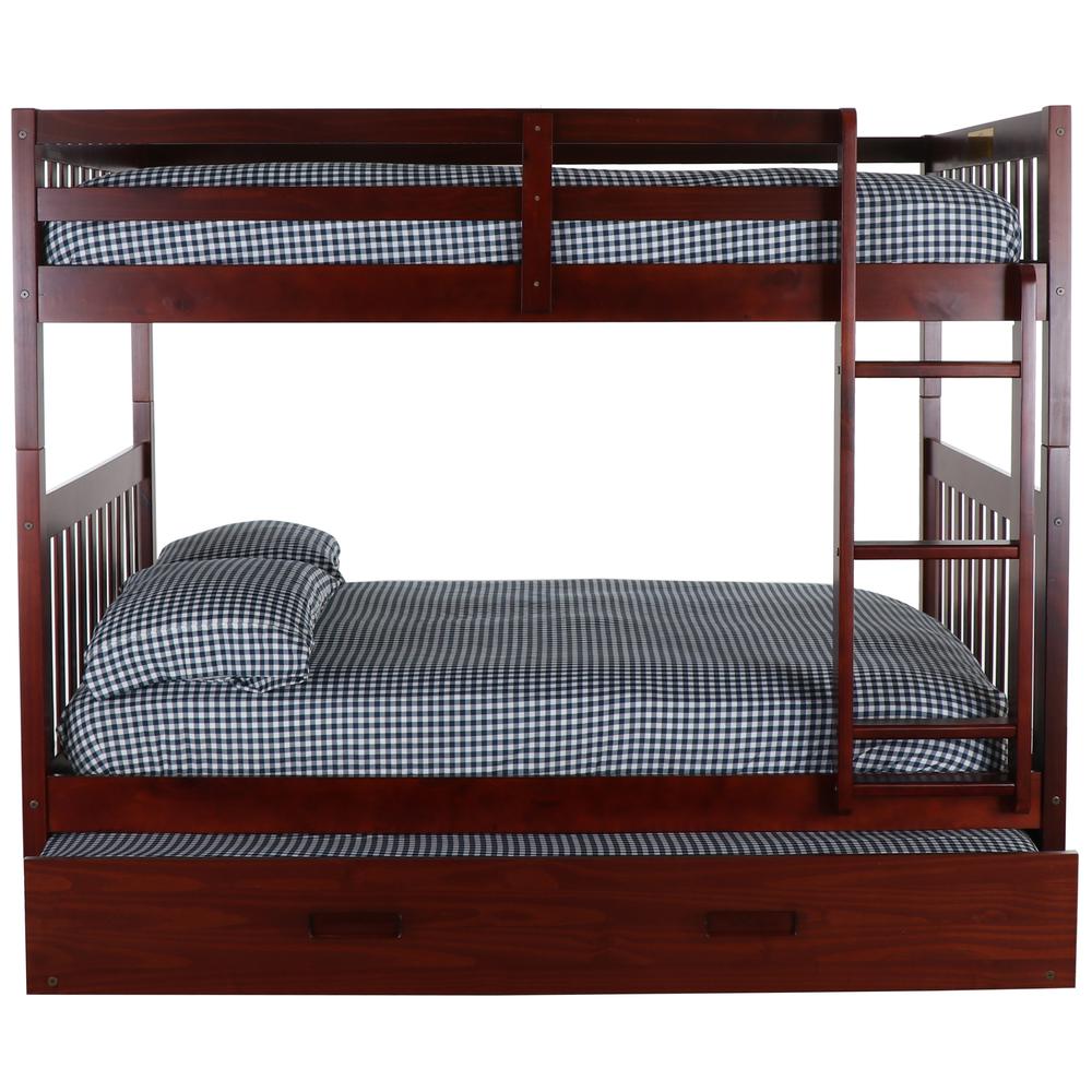 Full over Full Bunk Bed with Twin Sized Trundle - American Furniture Classics