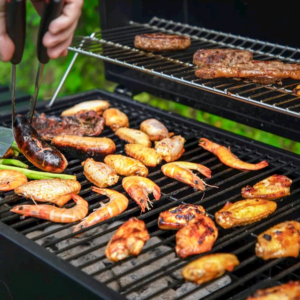 Extra Large DUAL ZONE CHARCOAL Grill - American Furniture Classics