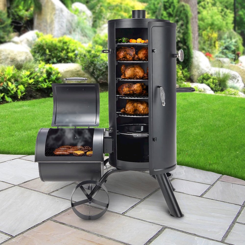 Multi Level Vertical Smoker and Charcoal Grill - American Furniture Classics