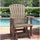 Fan Back Glider Made in the USA- Weatherwood, Tudor Brown - American Furniture Classics
