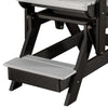 Fan Back Balcony Glider Made in the USA- Light Gray, Black - American Furniture Classics