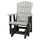 Fan Back Glider Made in the USA- Light Gray, Black - American Furniture Classics