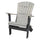 Fan Back Folding Adirondack Chair Made in the USA- Light Gray, Black - American Furniture Classics