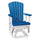 Fan Back Swivel Glider in Blue and White - American Furniture Classics