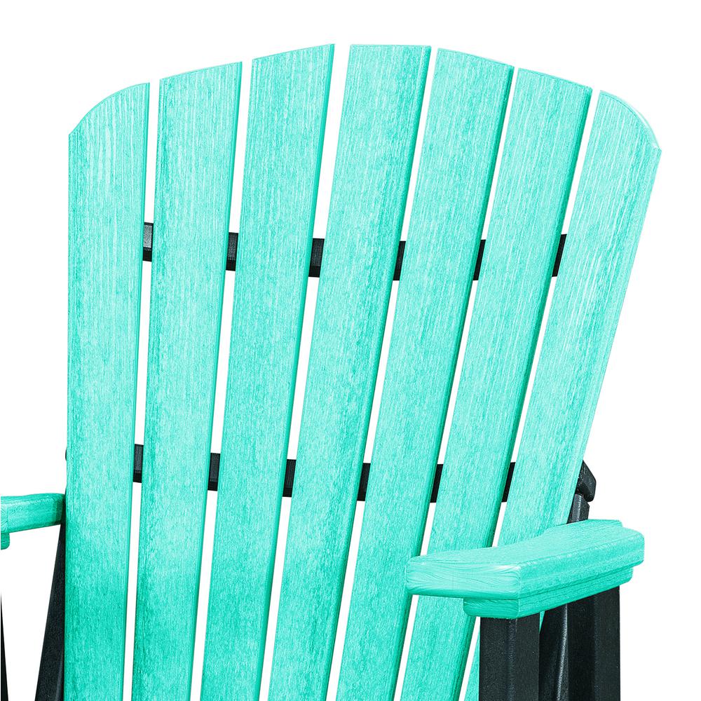 Double Glider with Center Table in Aruba Blue and Black - American Furniture Classics