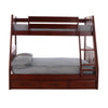 Mission Twin over Full Bunk Bed with Three Drawers - American Furniture Classics