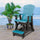 Fan Back Balcony Glider Made in the USA- Aruba, Black - American Furniture Classics