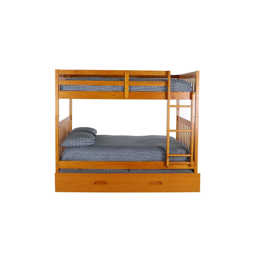Full over Full Bunk Bed with Twin Sized Trundle - American Furniture Classics