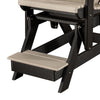 OS Home and Office Model 516WWBK-K Double Balcony Height Glider with Center Table in Weatherwood and Black