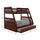 Mission Twin over Full Bunk Bed with Roll Out Twin Trundle Bed - American Furniture Classics