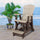 Fan Back Balcony Glider Made in the USA- Weatherwood, Tudor Brown - American Furniture Classics
