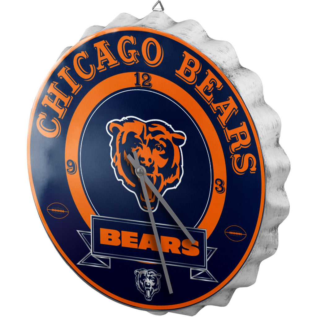 Chicago Bears Clock Bottle Cap Style Periodic Restock -