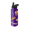 LSU Tigers Quencher Bottle 34oz Stainless Steel Dreamweave - Logo Brands
