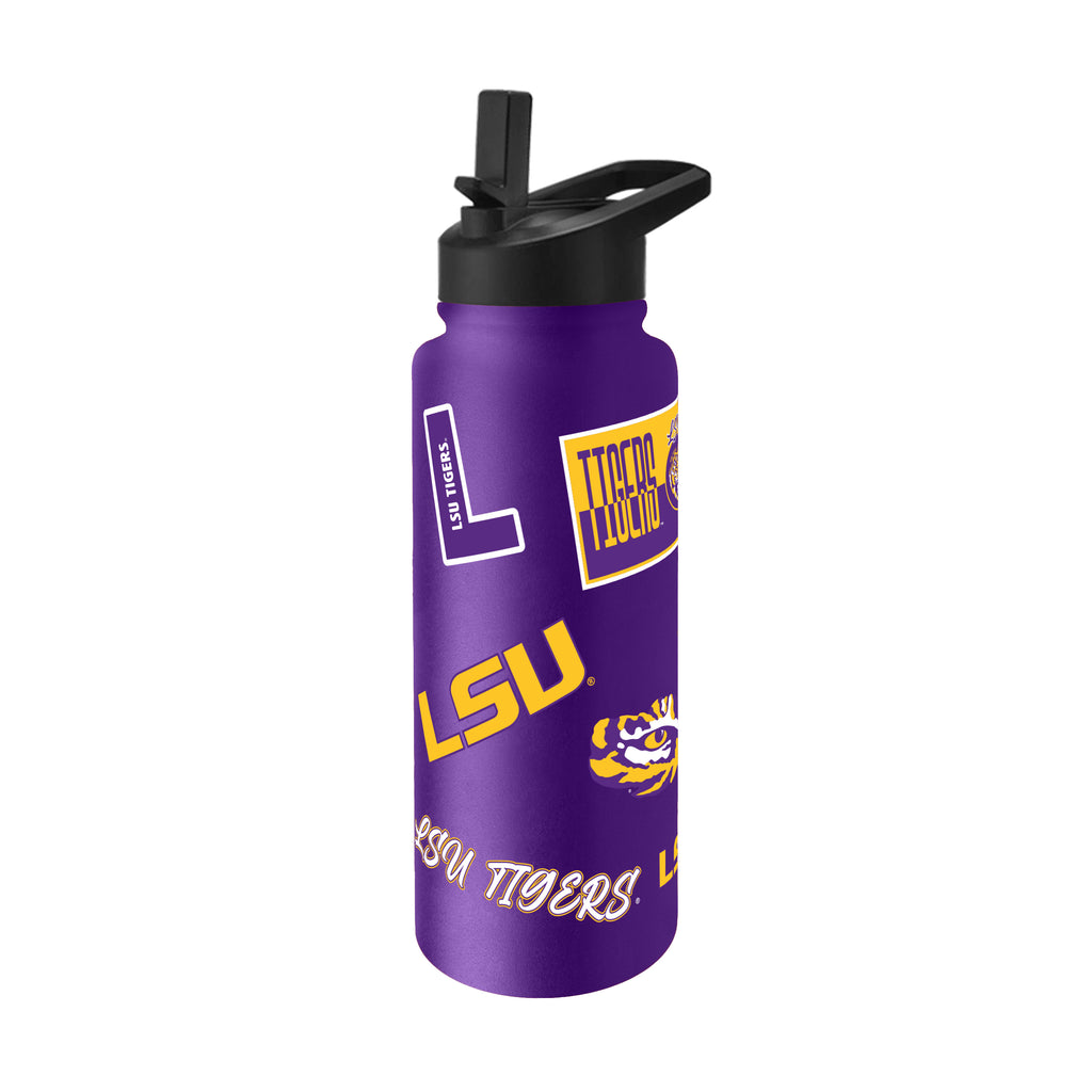 LSU Tigers Quencher Bottle 34oz Stainless Steel Dreamweave - Logo Brands