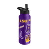 LSU Tigers Quencher Bottle 34oz Stainless Steel Dreamweave - Logo Brands