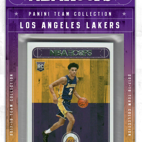 Los Angeles Lakers 2017 2018 Hoops Basketball Factory Sealed 11 Card NBA Licensed Team Set with Lonzo Ball Rookie Card Plus