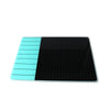 Glacier Teal & Black Plan & Grid Glass Dry Erase Board - 17'' x 23'' - Floortex