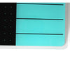 Glacier Teal & Black Plan & Grid Glass Dry Erase Board - 17'' x 23'' - Floortex