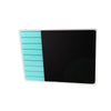 Glacier Teal & Black Plan & Grid Glass Dry Erase Board - 17'' x 23'' - Floortex