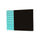 Glacier Teal & Black Plan & Grid Glass Dry Erase Board - 17'' x 23'' - Floortex