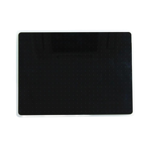 Glacier Black Multi-Purpose Grid Glass Dry Erase Board 24'' x 36'' - Floortex
