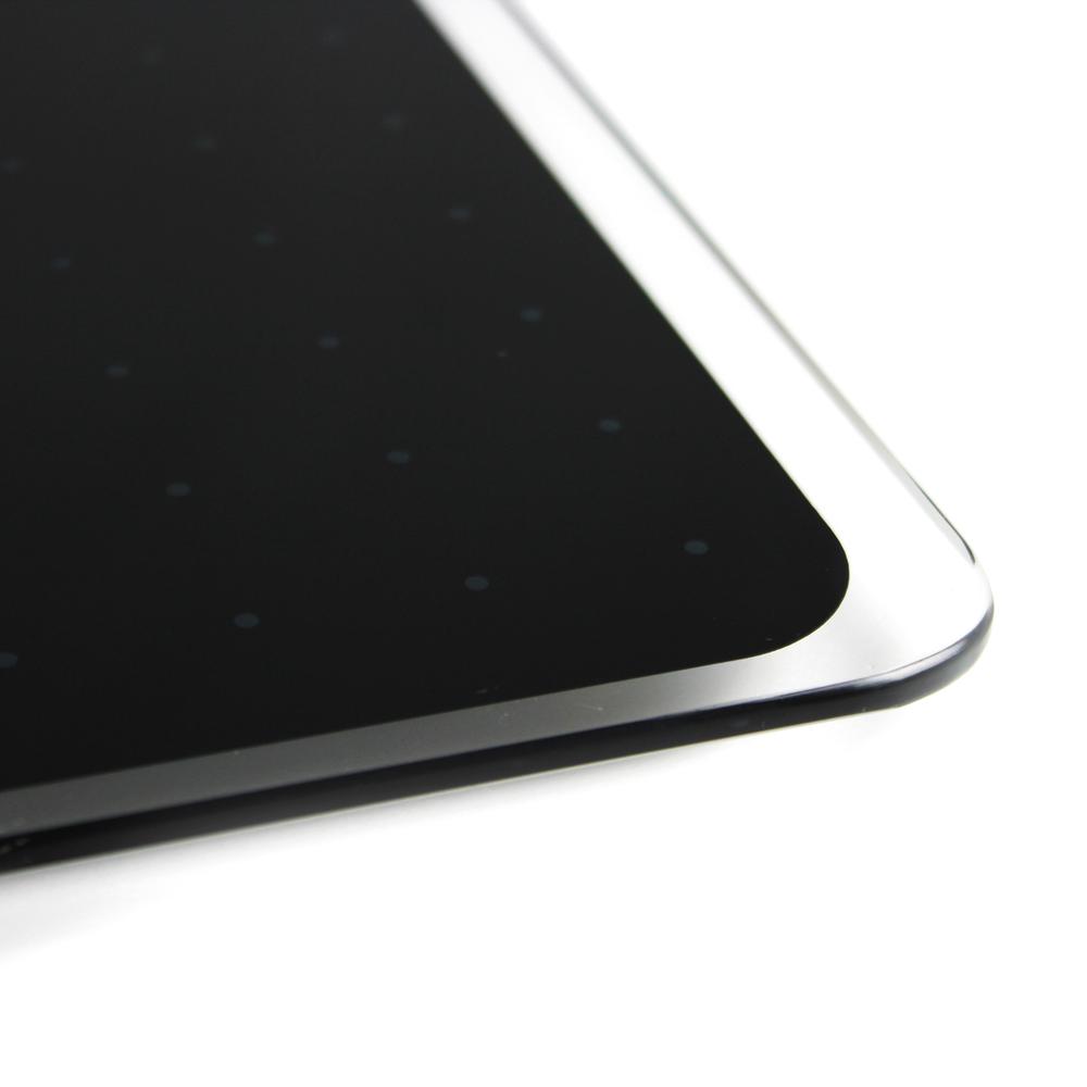 Glacier Black Multi-Purpose Grid Glass Dry Erase Board 24'' x 36'' - Floortex