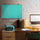Glacier Teal Multi-Purpose Grid Glass Dry Erase Board 24'' x 36'' - Floortex