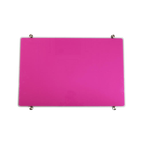 Glacier Violet Multi-Purpose Grid Glass Dry Erase Board 24'' x 36'' - Floortex