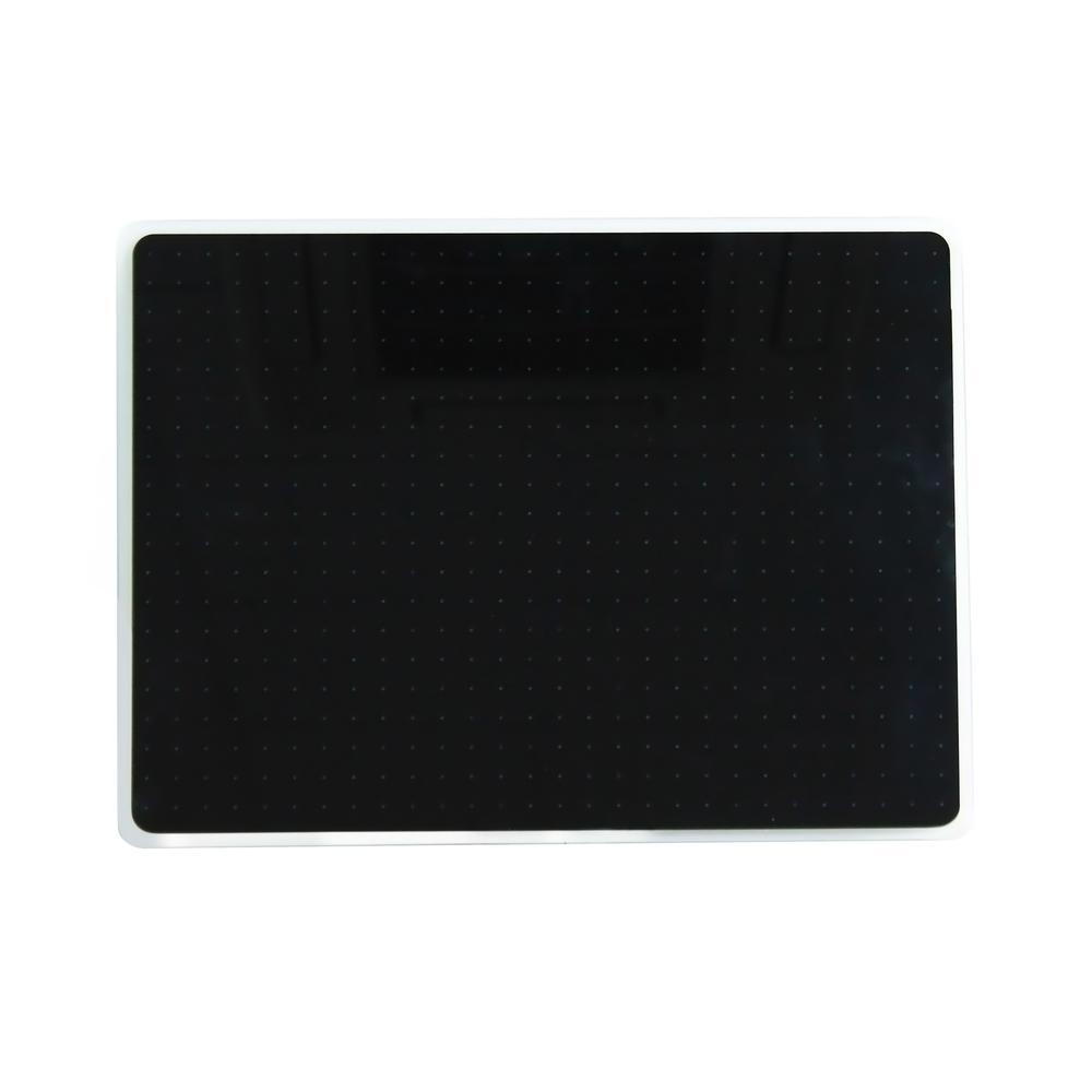 Glacier Black Multi-Purpose Grid Glass Dry Erase Board 30'' x 40'' - Floortex